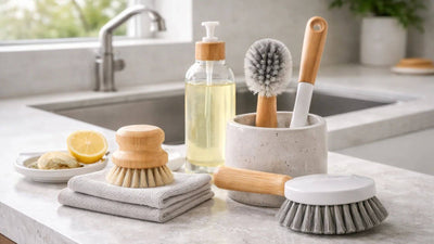 Ensemble de brosses de nettoyage pour cuisine et salle de bain, brosse vaisselle, brosse polyvalente et brosse silicone