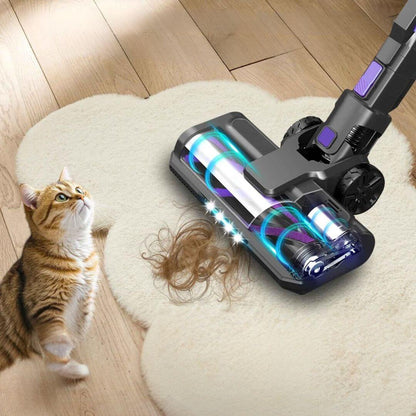 anti cheveux poils poussiere aspirateur a main violet fonce