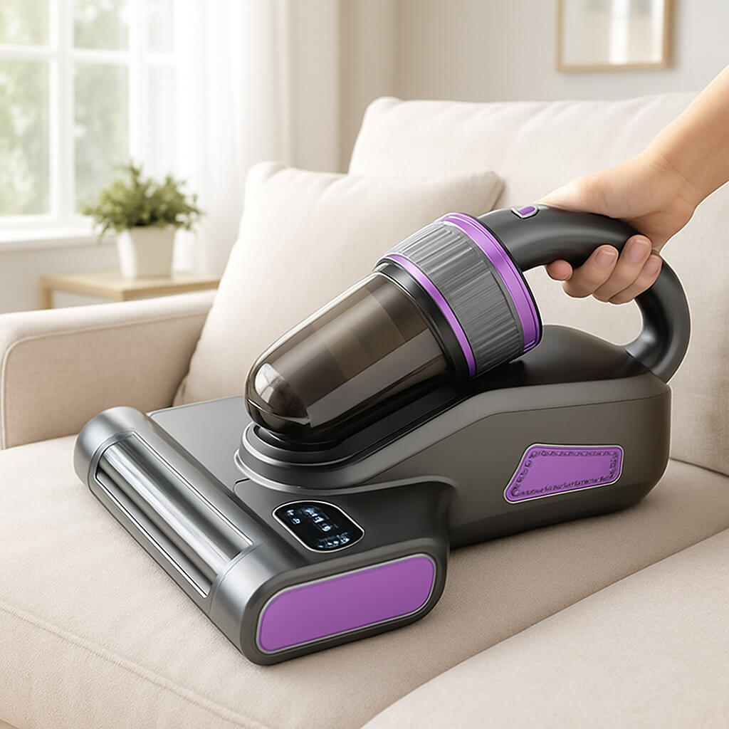 aspirateur a main bacteries microns acariens tissus