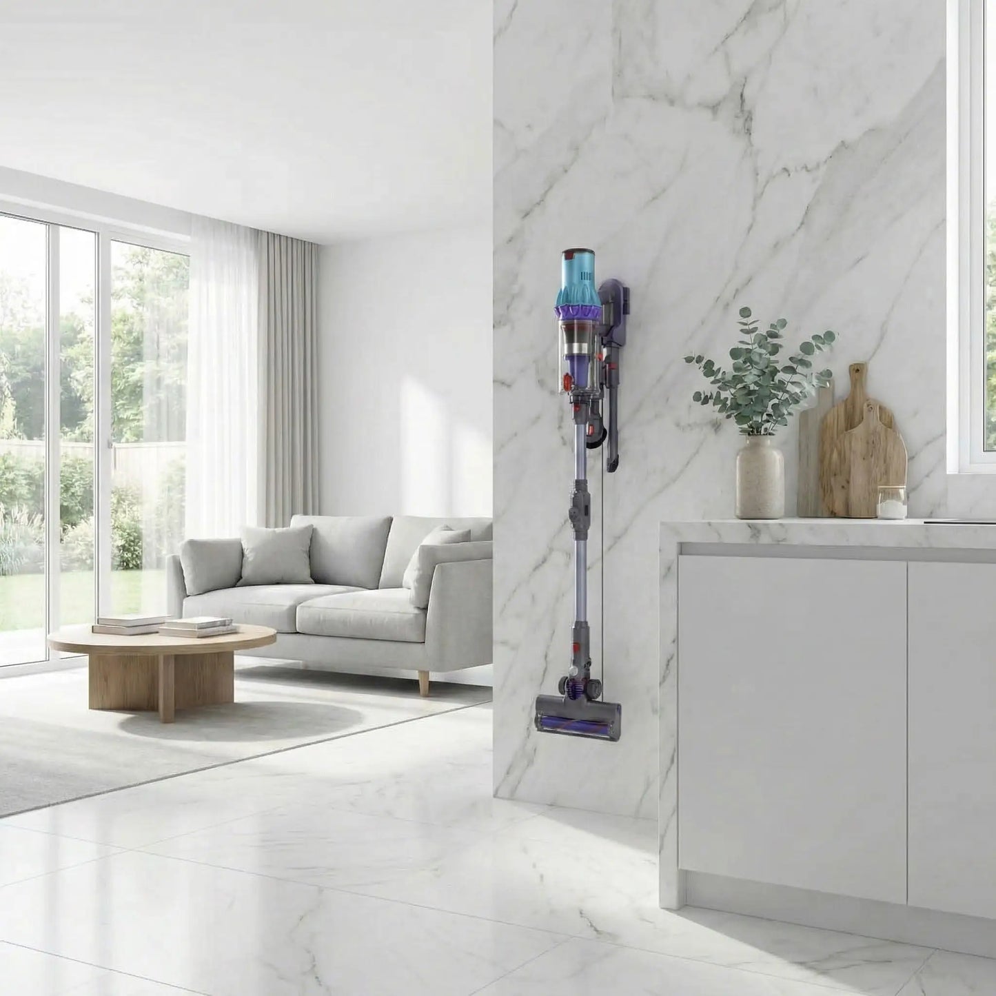 aspirateur a main cuisine ouverte salon fixation murale