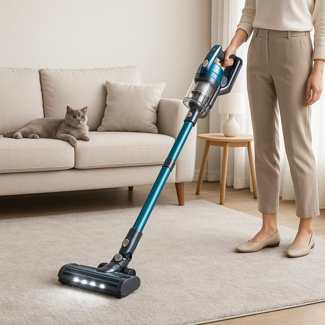 aspirateur a main lumiere led tapis beige aspiration salon