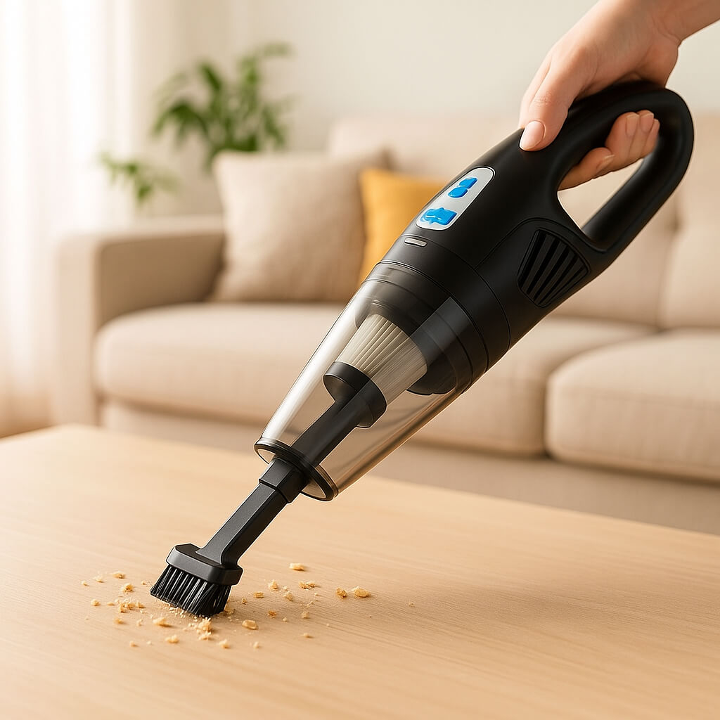 aspirateur a main puissant ramassage miettes table basse