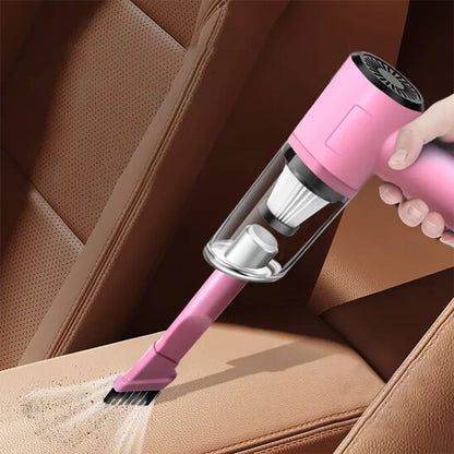 aspirateur a main puissant rose siege cuir