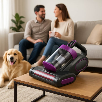 aspirateur a main salon couple chien