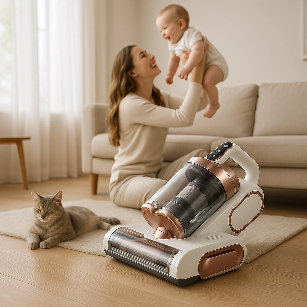 aspirateur a main salon maman chat bebe