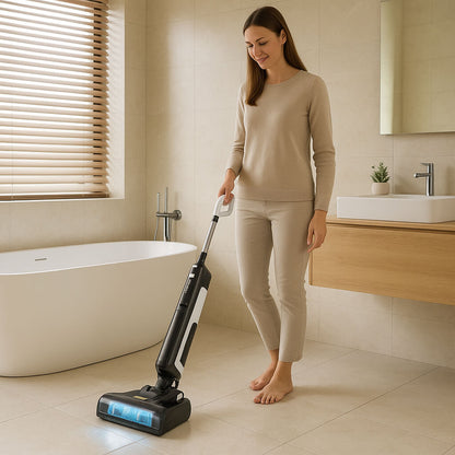 aspirateur laveur sans fil carrelage salle de bain