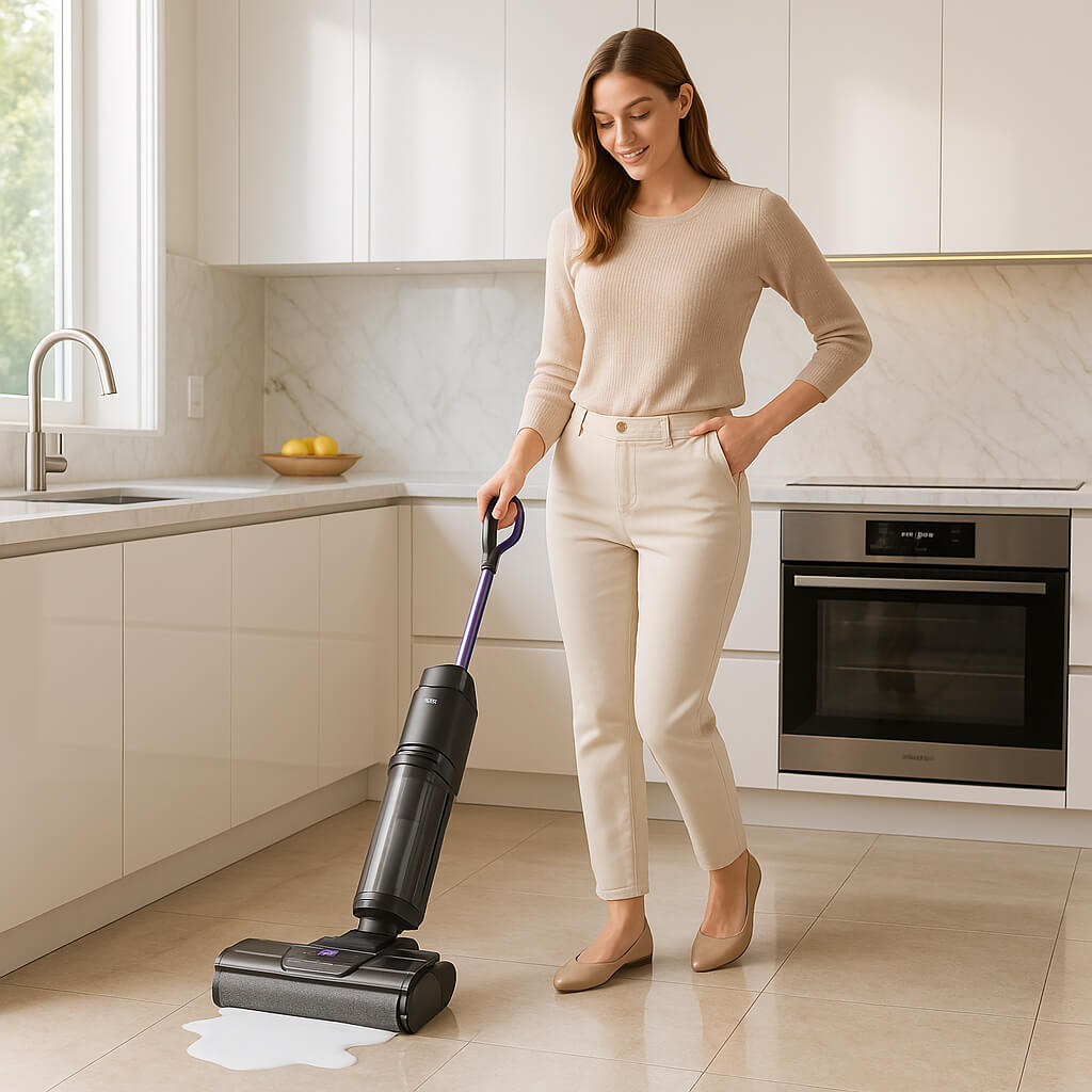 aspirateur laveur sans fil liquide nettoyage