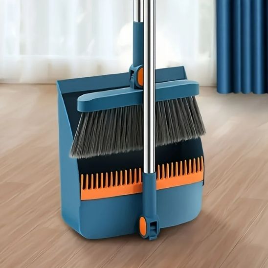balais pelle emboiter bleu orange