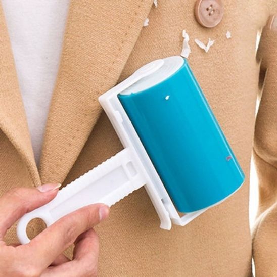 bleu brosse anti poil peluche blazer
