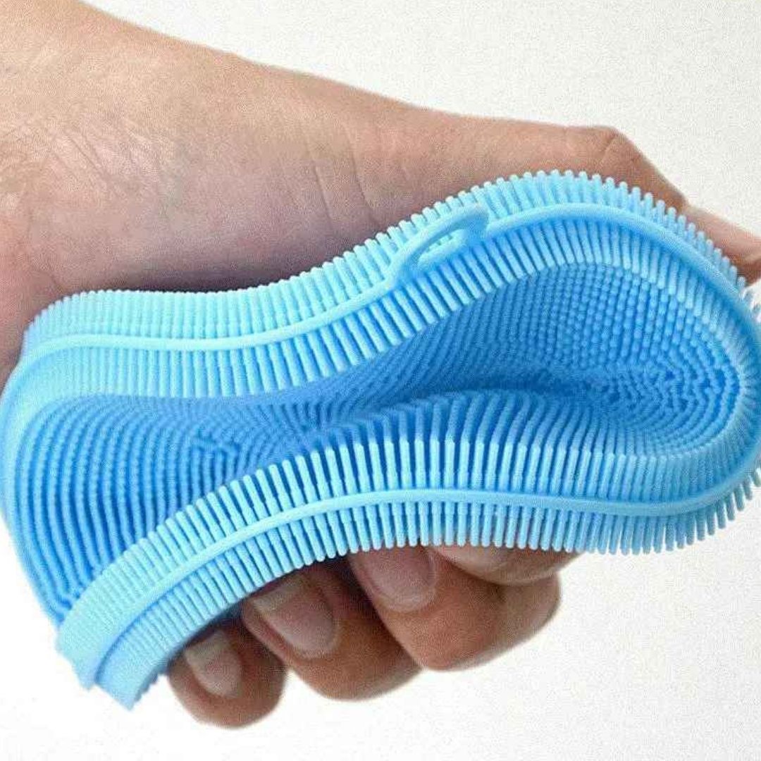 bleu eponge silicone economique durable