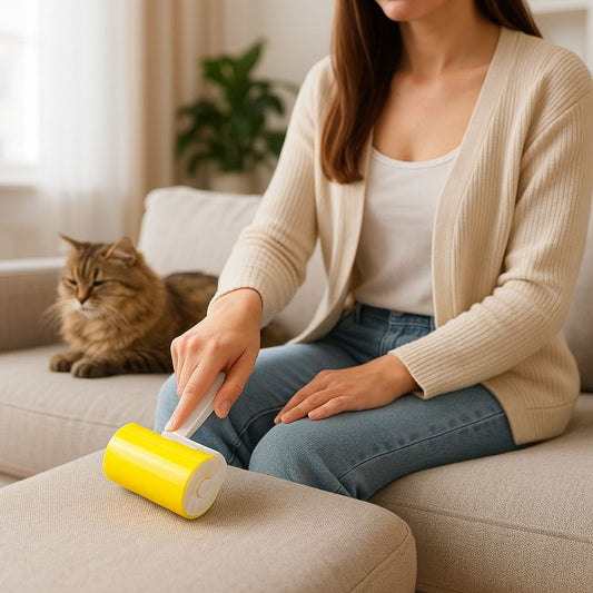 brosse anti poil jaune chat poils animaux tenace