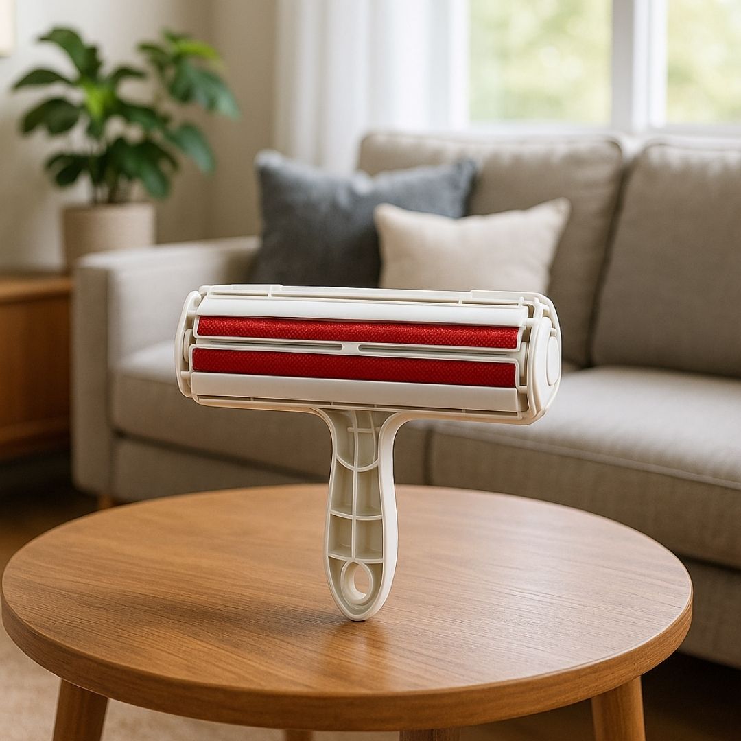 brosse anti poil rouge exposition