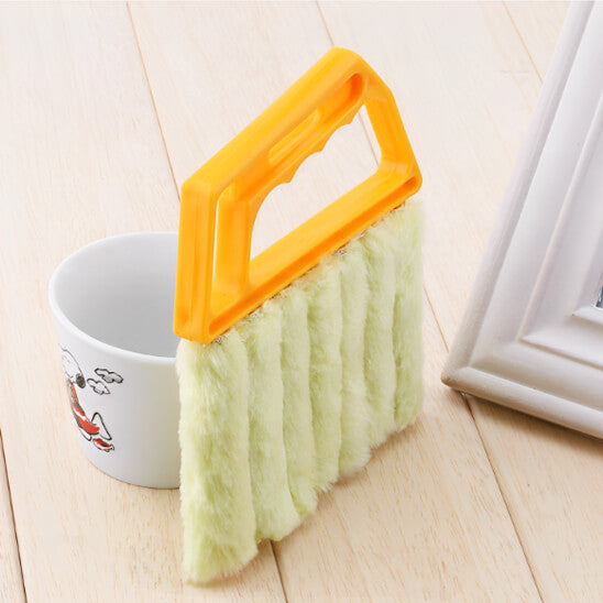 brosse de nettoyage puissance microfibre jaune