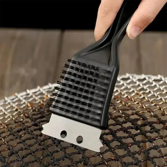 brosse metallique grille brule