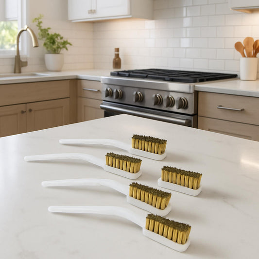 brosse metallique lot cinq brosses blanche