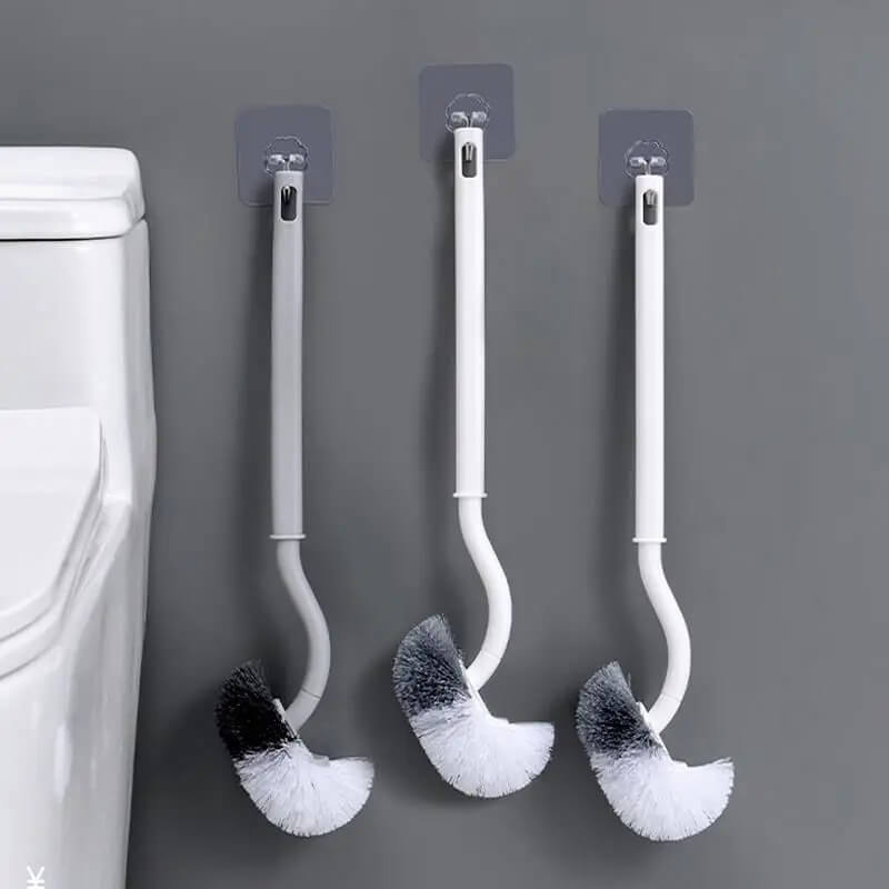 brosse pour wc grise blanche suspendu