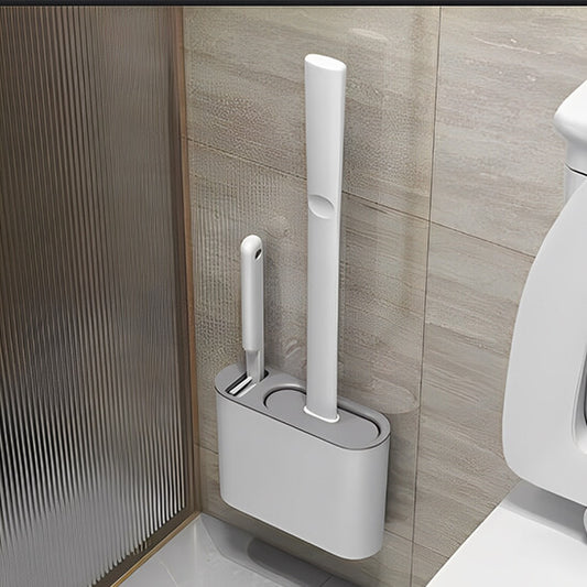 brosse pour wc grise clair fixation mural