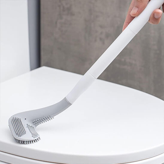 brosse pour wc grise presentation
