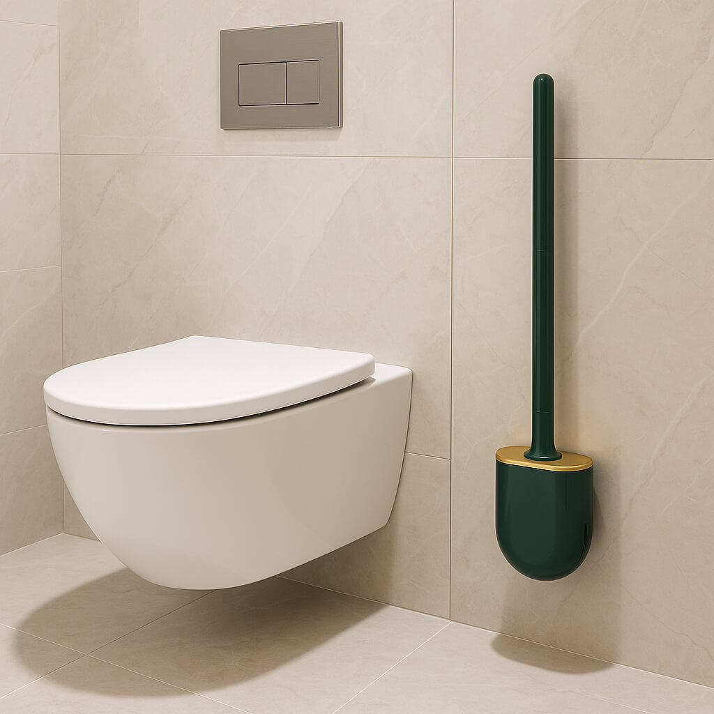 brosse pour wc verte suspendu elegante
