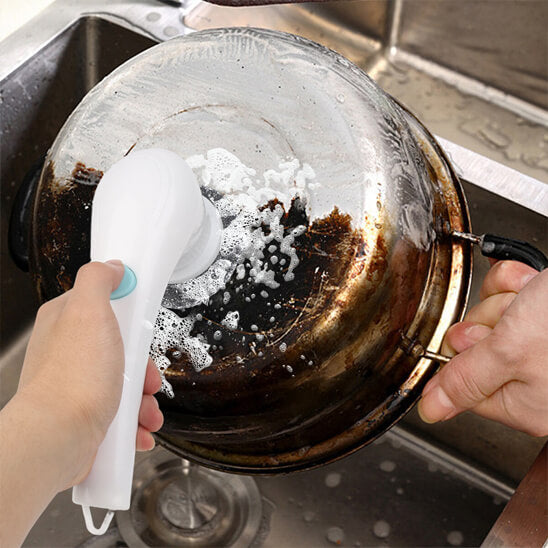 brosse rotative nettoyage brulure casserole