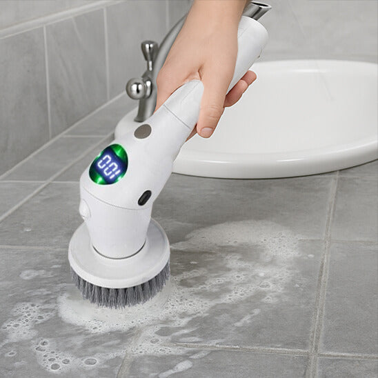 brosse rotative nettoyage carrelage salle de bain