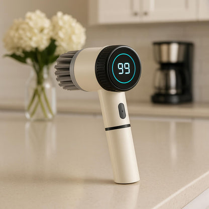 brosse rotative nettoyage ecran led blanc casse