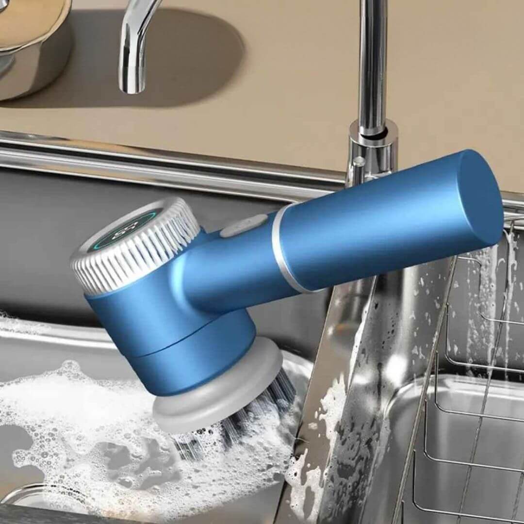 brosse rotative nettoyage ecran led bleu crystal