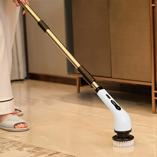 brosse rotative nettoyage lino sol couloir