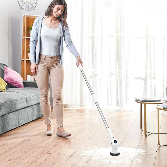 brosse rotative nettoyage parquet bois salon