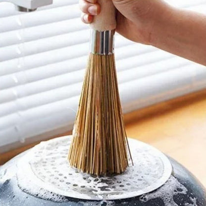 brosse vaisselle bambou wok nettoyage