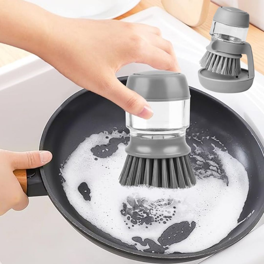brosse vaisselle complete grise