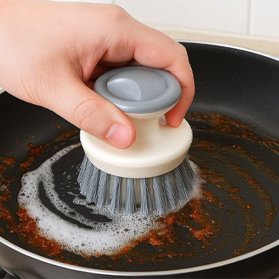 brosse vaisselle grise poele gras incruste
