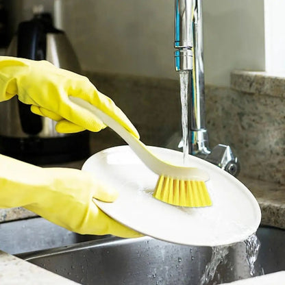 brosse vaisselle jaune menage assiette cuisine