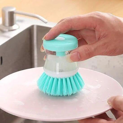 brosse vaisselle reservoir bleu turquoise