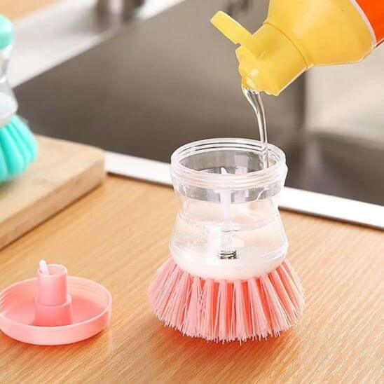 brosse vaisselle rose clair