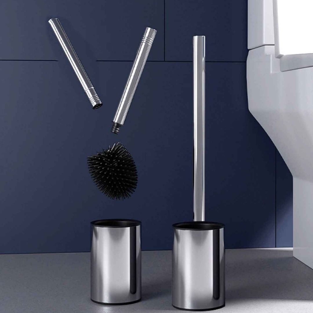 brosse wc argent elegante pratique resistante