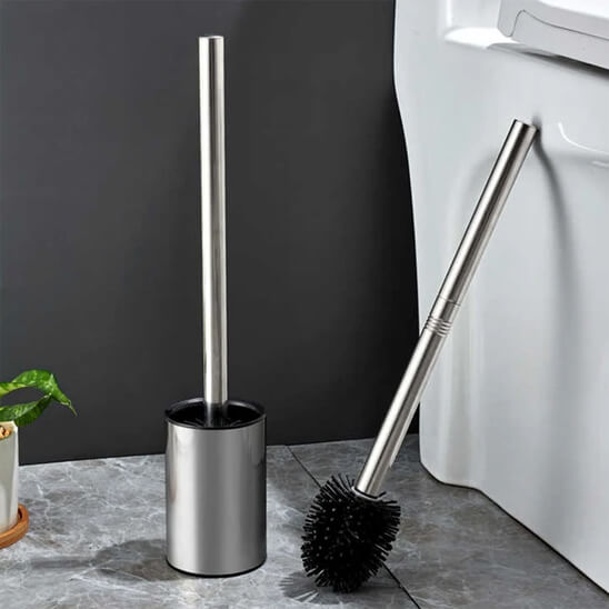 brosse wc argente elegante