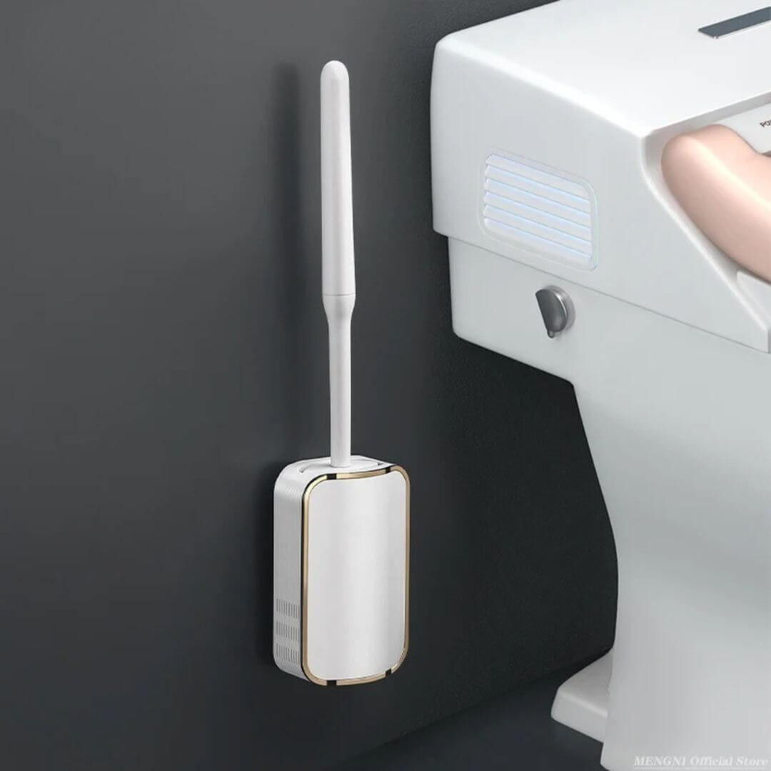brosse wc blanche dore suspendut