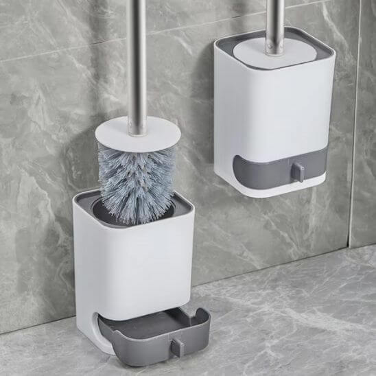 brosse wc blanche grise sol fixable mur