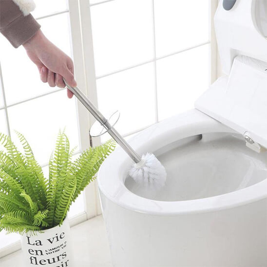 brosse wc blanche nettoyage cuvette