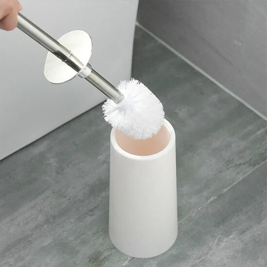 brosse wc blanche rangement egouttoir socle