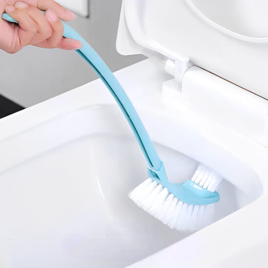 brosse wc double bleu action double