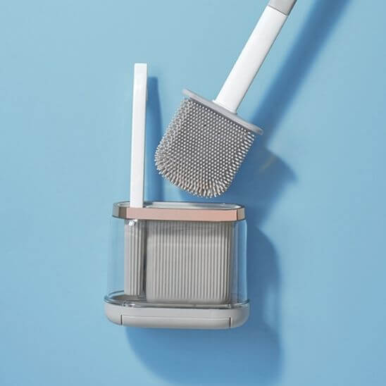 brosse wc fixation murale grise blanche