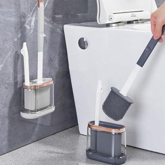 brosse wc grise fonction rangement egouttoir