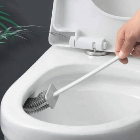 brosse wc nettoyage tete souple silicone