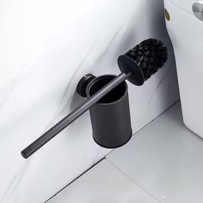 brosse wc noir fixer mur blanc
