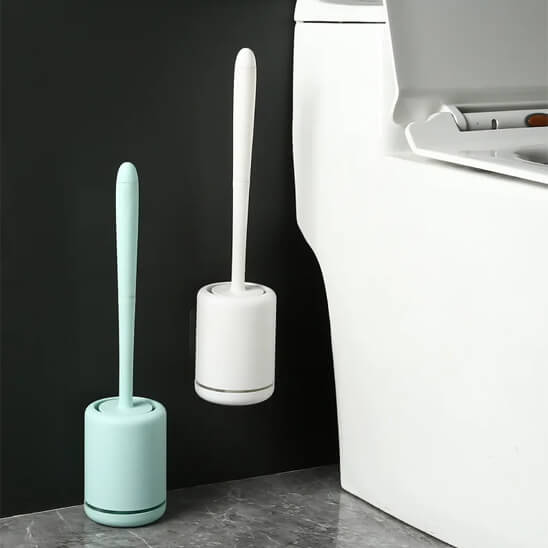 brosse wc suspendu duo vert blanc