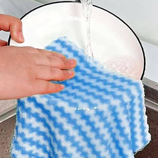 chiffon microfibre bleu douceur