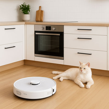 cuisine nettoyage robot aspirateur chat
