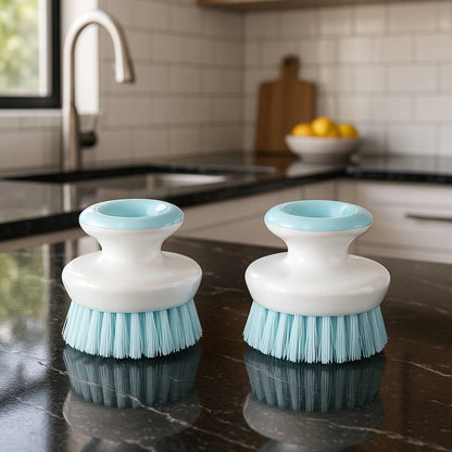 duo brosse vaisselle ergonomique bleu cuisine